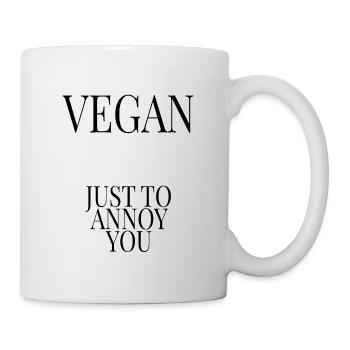 vegan Sprueche Veganer Veganerin - Tasse - Weiß - Rechts