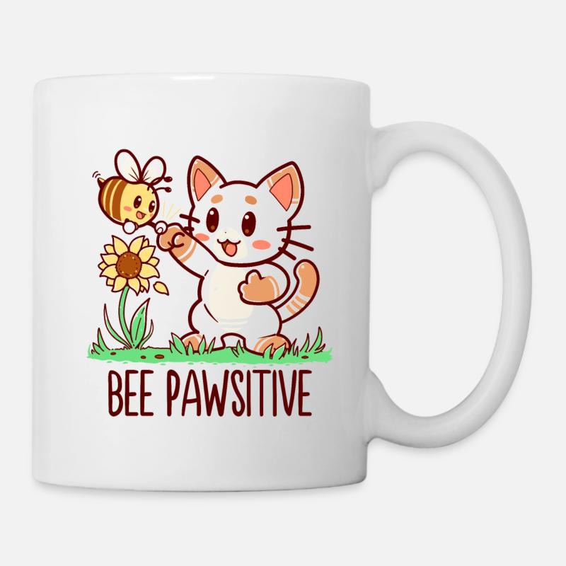 Biene Pawsitive - Tasse - Weiß