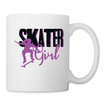 Skater Girl skaten skateboarding Skateboard skate - Tasse - Weiß - Rechts