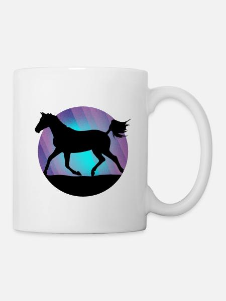 Pferd Pferderennen Pferdekopf Reiten - Tasse - Weiß