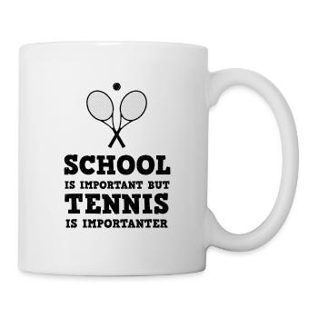 Tennis Tennisspieler Tennisplatz - Tasse - Weiß - Rechts