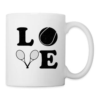 Tennis Tennis player Tennis court Love - Mug - white - Right