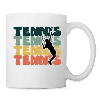 Tennis tennis player tennis court - Mug - white - Right