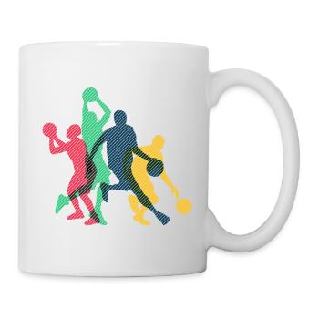 Basketball Basketballer Basketballmannschaft - Tasse - Weiß - Rechts