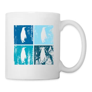 4 x Kaiserpinguin - Tasse - Weiß - Rechts