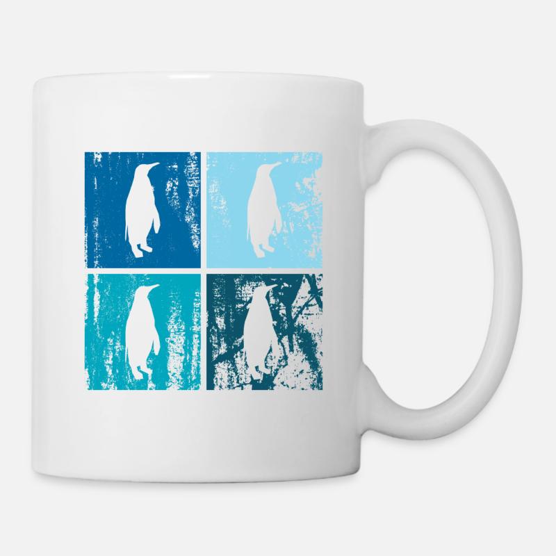 4 x Kaiserpinguin - Tasse - Weiß
