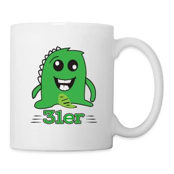 green monster 31er gift shirt - Mug - white - Right