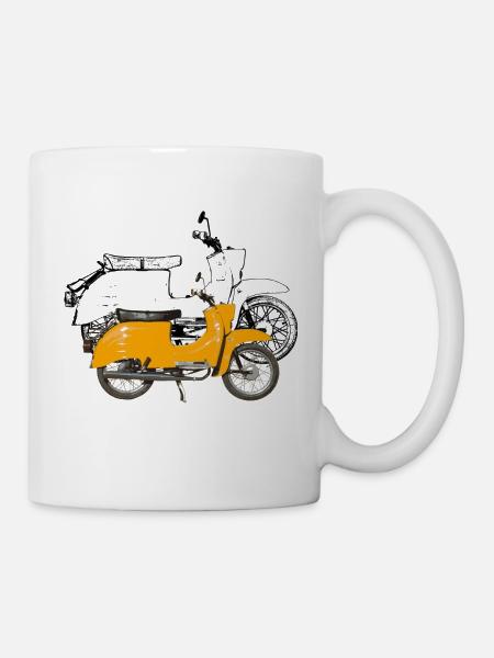 doppelte Schwalbe Saharabraun - Tasse - Weiß