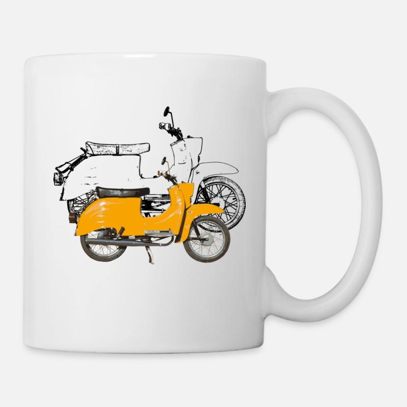 doppelte Schwalbe Saharabraun - Tasse - Weiß