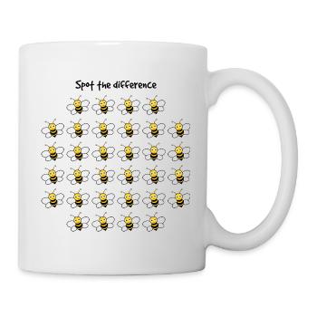 Trouvez le bogue, le dépannage, les énigmes, les abeilles - Mug blanc - blanc - Droite