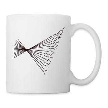 Tremblement des lignes croisées - Mug blanc - blanc - Droite
