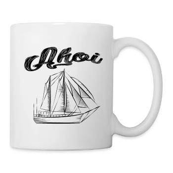 Ahoy navire marin bateau cadeau océan - Mug blanc - blanc - Droite