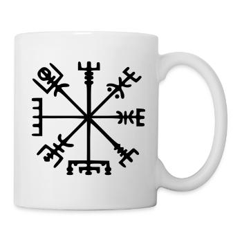 Vegvísir (Viking Compass) - Mug - white - Right
