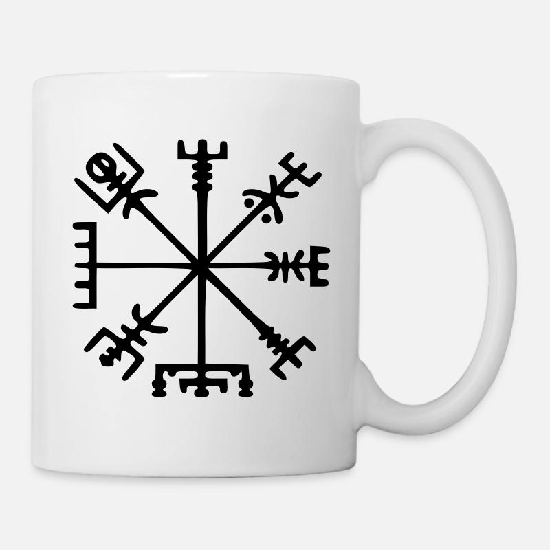 Vegvísir (boussole de Viking) - Mug blanc - blanc