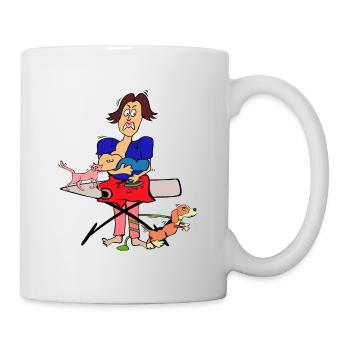 Die Mutter kümmert sich um ihre Babys - Tasse - Weiß - Rechts