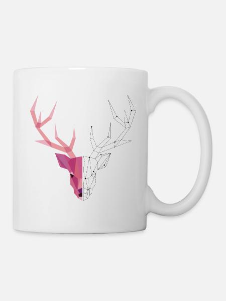 Geometric stag - Mug - white