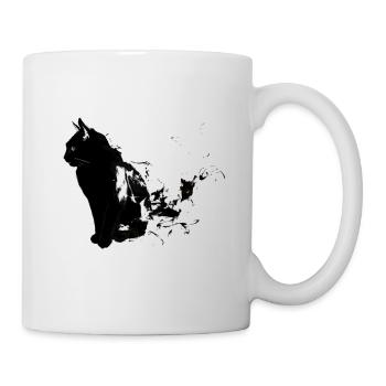 Cat smoke (gift idea, gift, idea) - Mug - white - Right