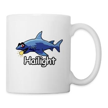 Hai-Light / Highlight (Wortwitz) - Tasse - Weiß - Rechts