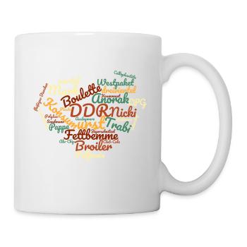 DDR Ostalgie Wörtersammlung - Tasse - Weiß - Rechts