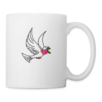 Peace Dove Rose Gift Paix Paix Amour - Mug blanc - blanc - Droite