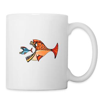 Two piranhas - Mug - white - Right