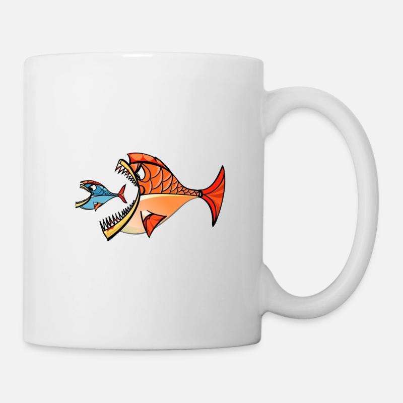 Deux piranhas - Mug blanc - blanc