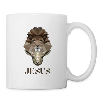 The Lion & The Lamb - Jesus - Poly Design - Mug - white - Right