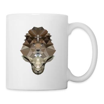 The Lion & The Lamb - Löwe & Lamm - Jesus - Poly - Tasse - Weiß - Rechts