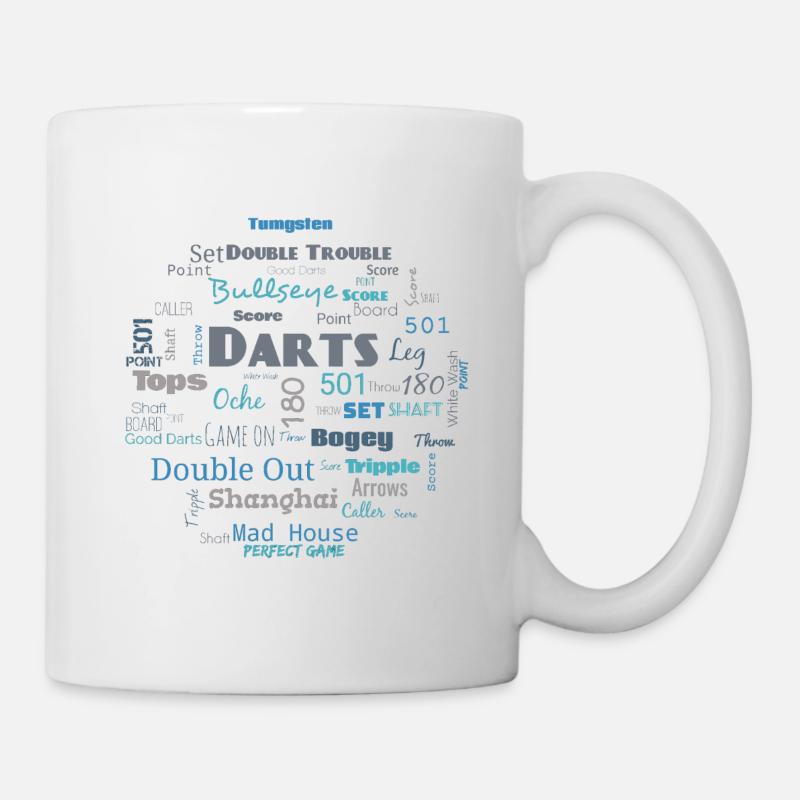 Dart - Word Cloud Blue - Mug - white