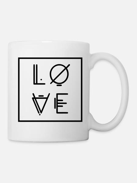 Love Love - Abstract Art Vector Graphics Vector - Mug - white