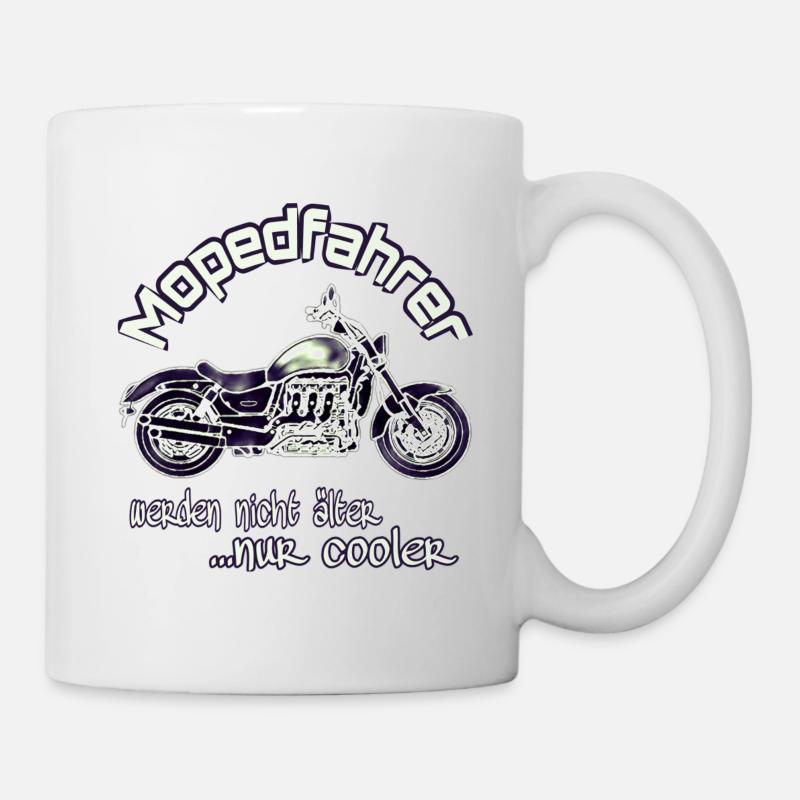 Mopedfahrer Spruch Motorrad Rocket 3 - Tasse - Weiß