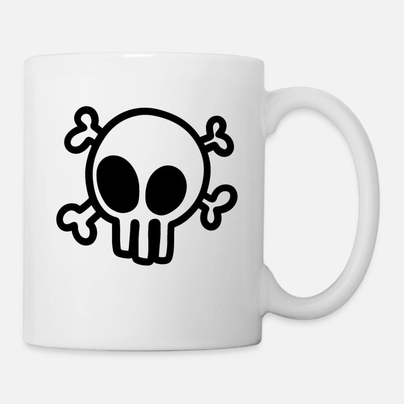 Tête de mort - Mug blanc - blanc
