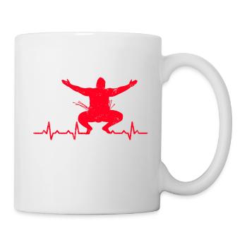 Heartbeats Sumo Fréquence cardiaque - Mug blanc - blanc - Droite