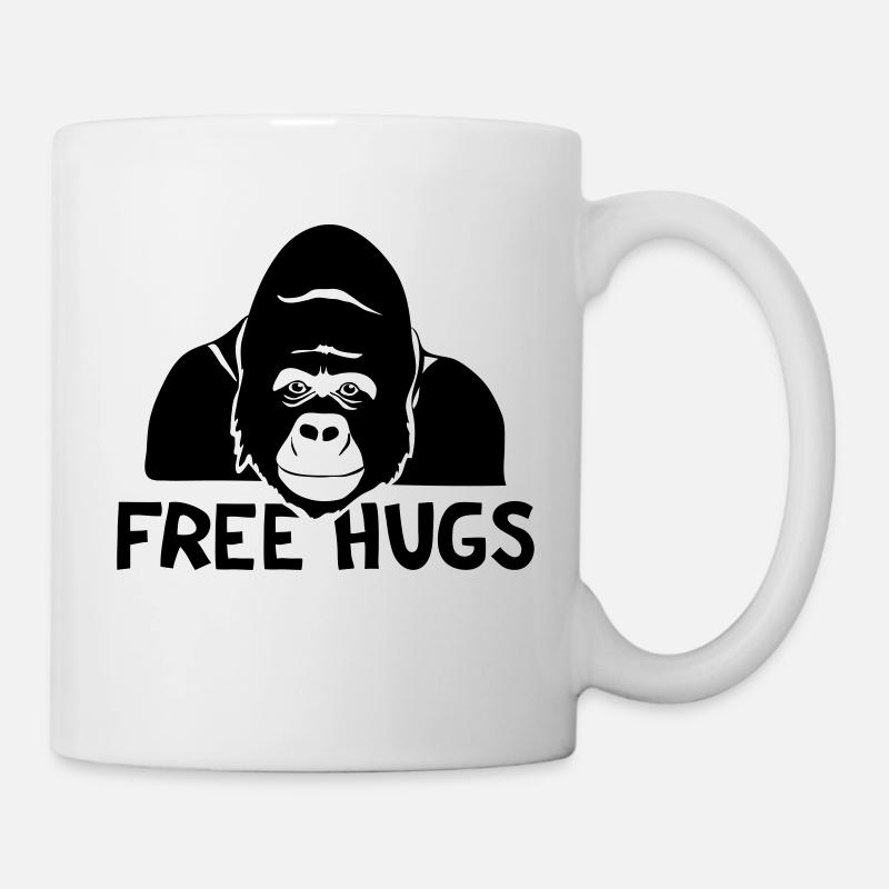 Free Hugs Gorille - Mug blanc - blanc