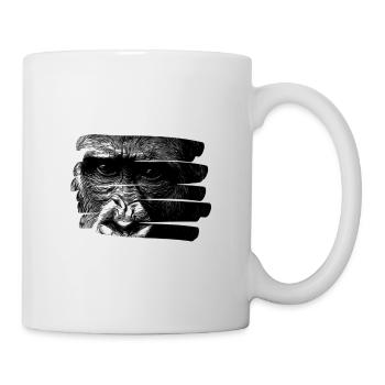 Monkey motif, monkey - Mug - white - Right