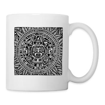 Zentangle Mayan Calendar - Mug - white - Right