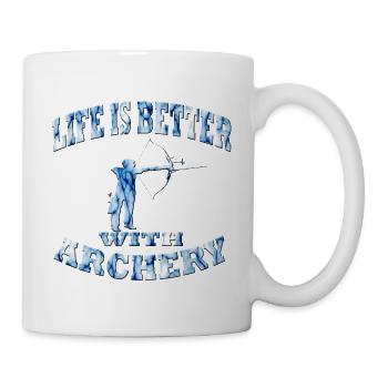 Bogenschießen - Tasse - Weiß - Rechts