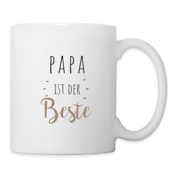 Papa ist der beste - Tasse - Weiß - Rechts
