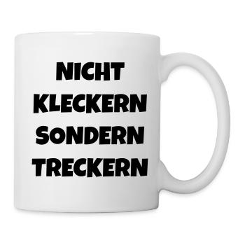 nicht kleckern sondern treckern - Tasse - Weiß - Rechts