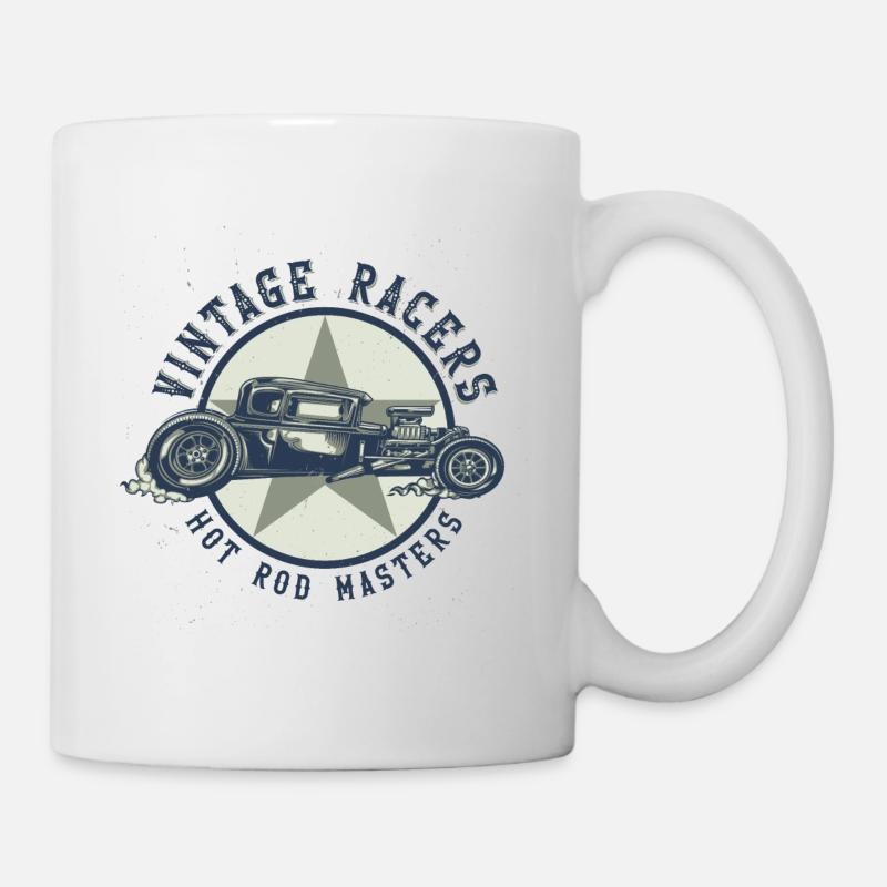Hot Rod Masters bleu foncé - Mug blanc - blanc