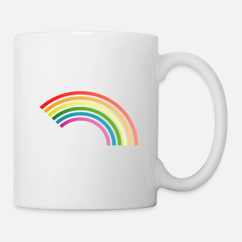 Bunter Regenbogen - Tasse - Weiß