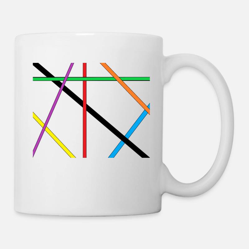 Streifen - Tasse - Weiß