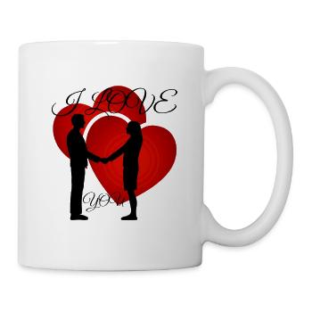 Ich Liebe Dich - Tasse - Weiß - Rechts