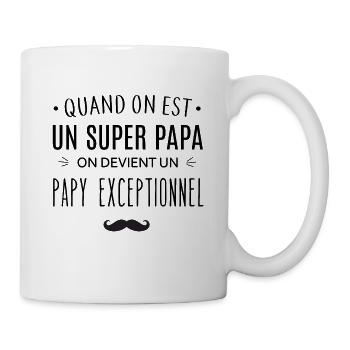 Un super papa - Mug blanc - blanc - Droite