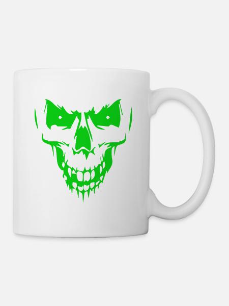 Totenkopf - Tasse - Weiß