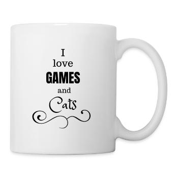 Gaming Gamer Girl Games Cat's cat gift - Mug blanc - blanc - Droite