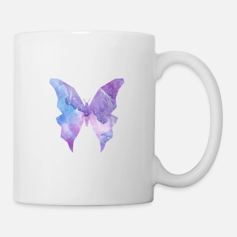 Galaxy Schmetterling - Tasse - Weiß