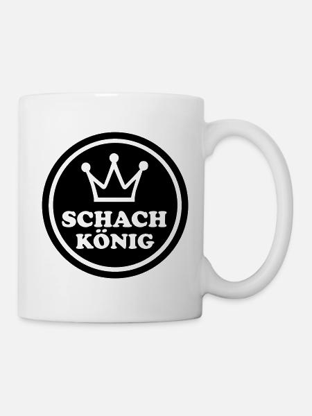Schach König - Tasse - Weiß