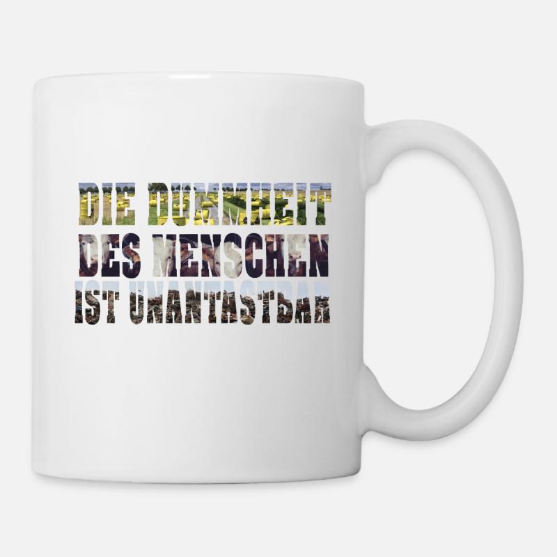 La bêtise de l'homme est inviolable - Mug blanc - blanc
