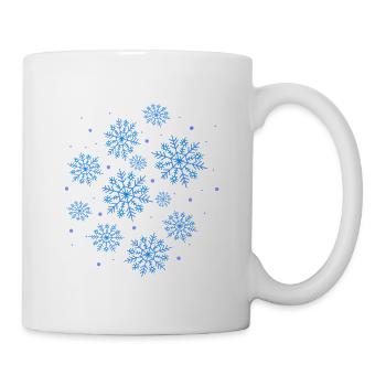 Schneeflocken - Tasse - Weiß - Rechts